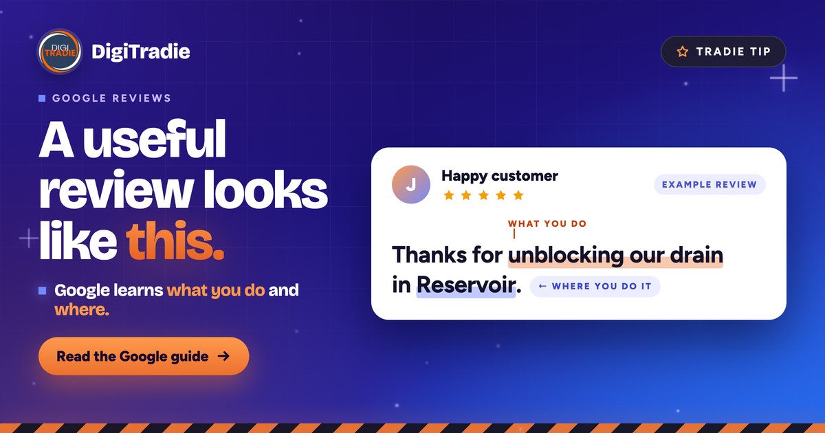 Example Google review: 